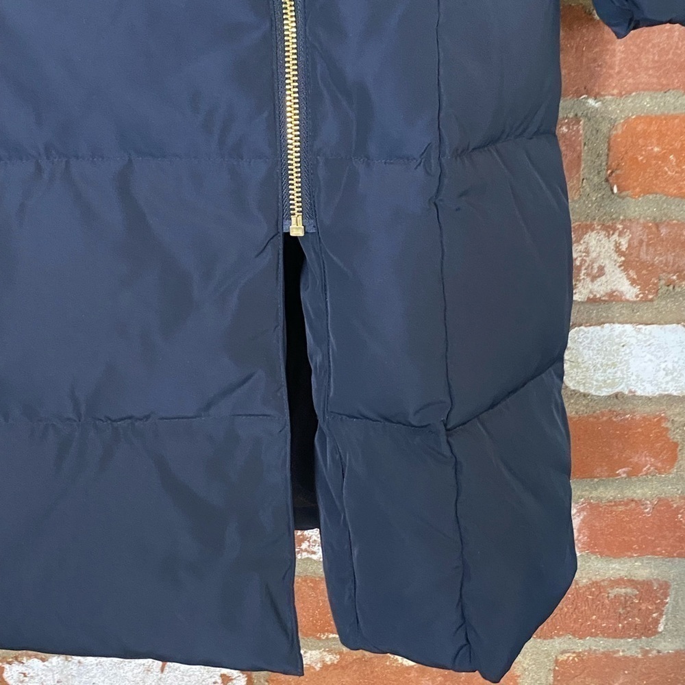 Cole Haan Signature Down & FeatherHooded Puffer Coat Dark Navy New Size XS - Picture 11 of 12